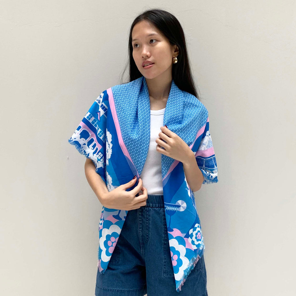 Singapore Era: Race Course Cotton Scarf
