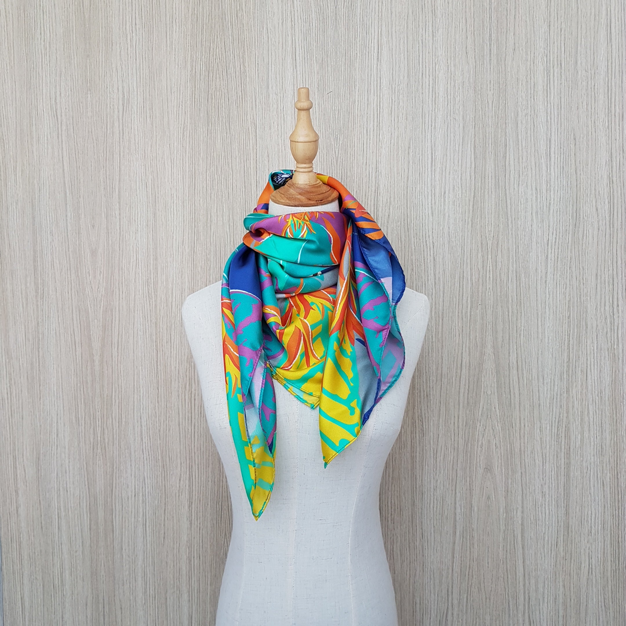 Blooms and Butterflies of Singapore Silk Scarf