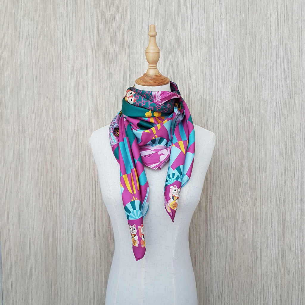 It's Always Fun in Chinatown Silk Scarf