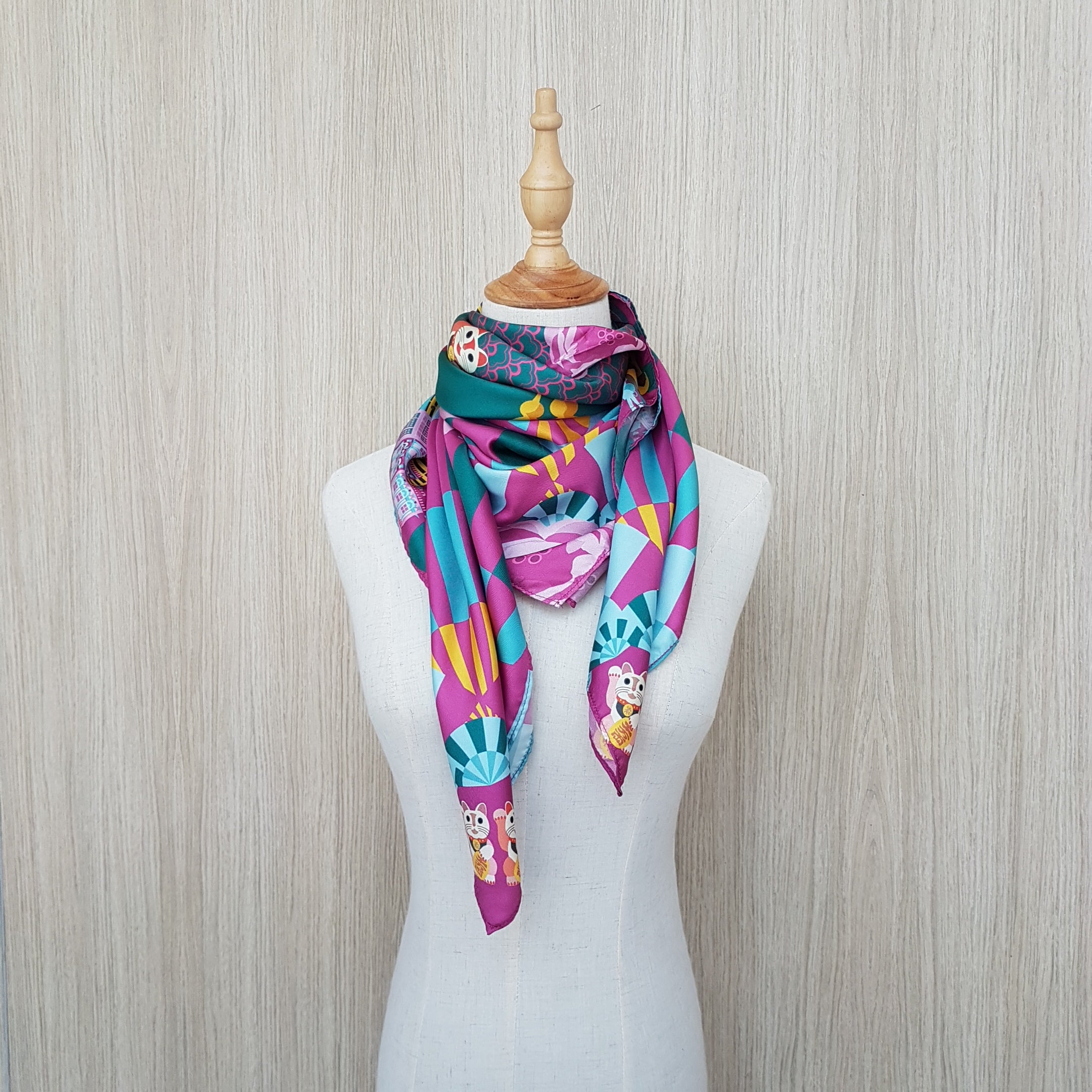 It's Always Fun in Chinatown Silk Scarf