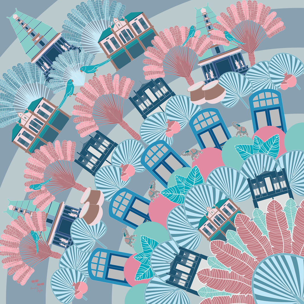 Flamboyant Little India Cotton Scarf